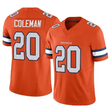 ＃20 Men's Jonah Coleman Orange Limited Denver Broncos Vapor F.U.S.E. Jersey