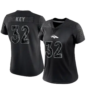 ＃32 Women's Dane Key Black Limited Denver Broncos Reflective Jersey