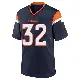 ＃32 Youth Dane Key Navy Game Denver Broncos Alternate Jersey